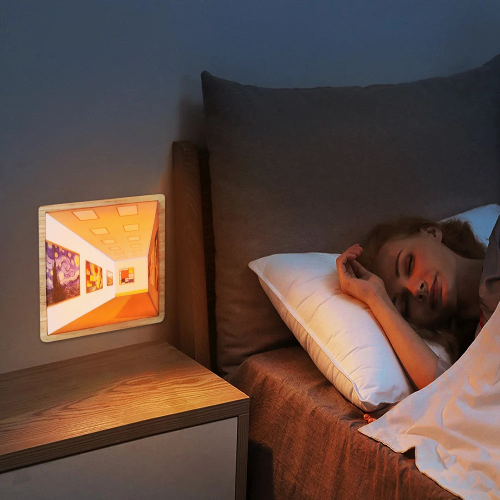 3D Naked Eye Visual Night Light Painting